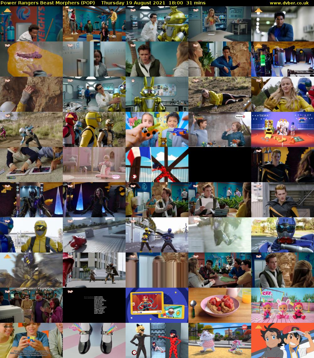 Power Rangers Beast Morphers (POP) Thursday 19 August 2021 18:00 - 18:31