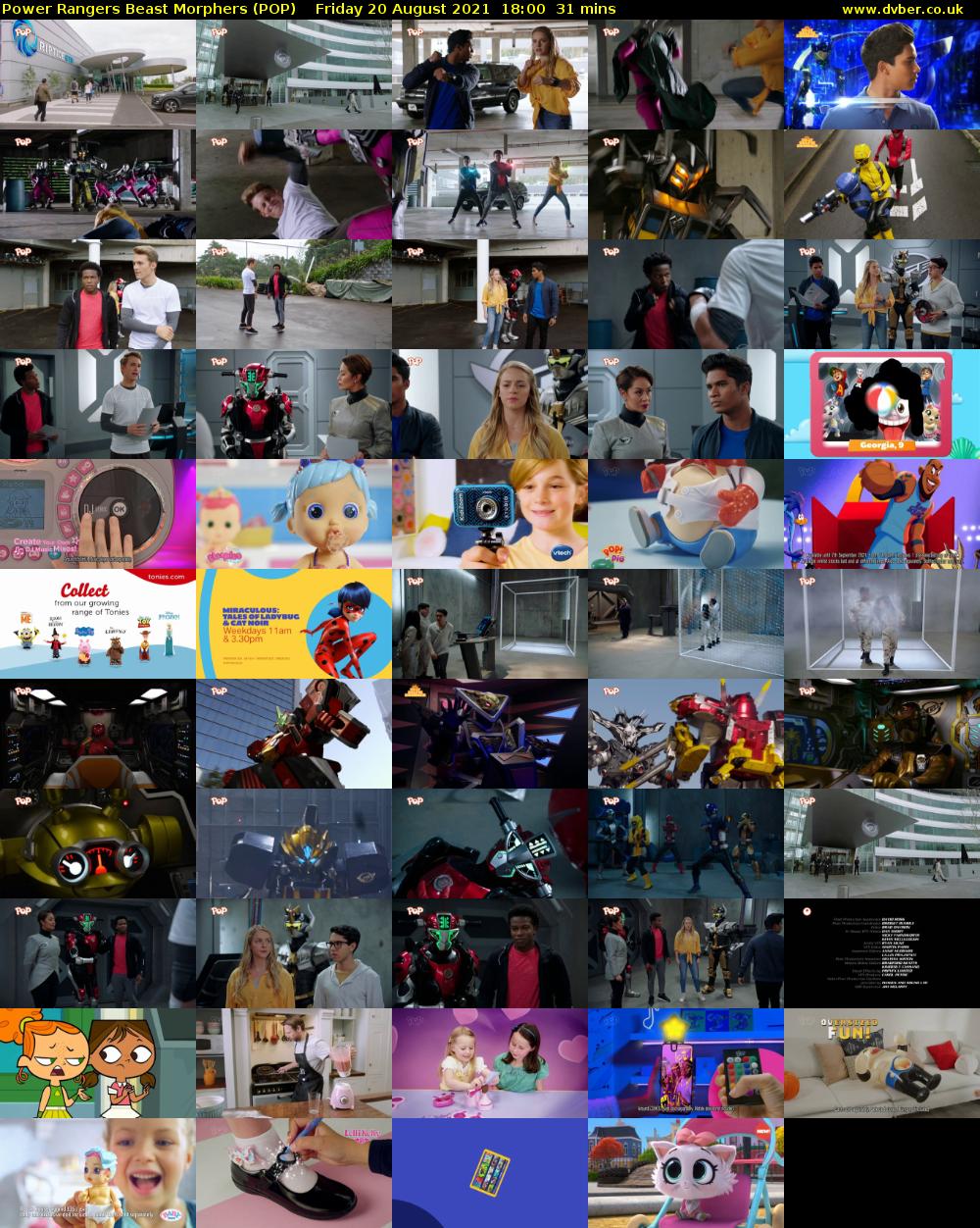 Power Rangers Beast Morphers (POP) Friday 20 August 2021 18:00 - 18:31