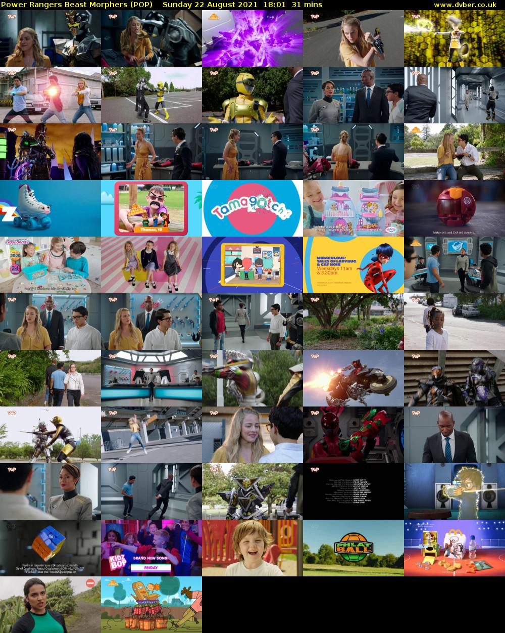 Power Rangers Beast Morphers (POP) Sunday 22 August 2021 18:01 - 18:32