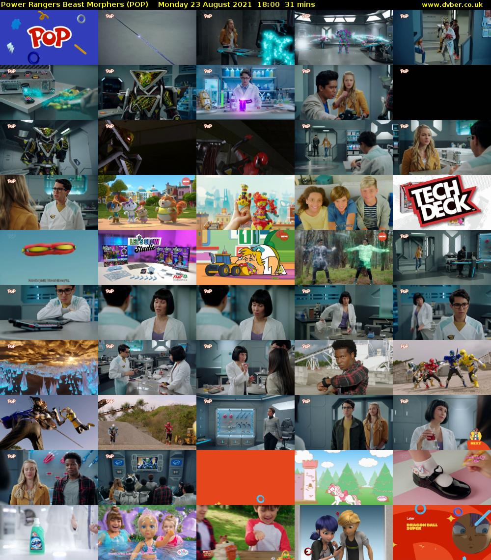 Power Rangers Beast Morphers (POP) Monday 23 August 2021 18:00 - 18:31