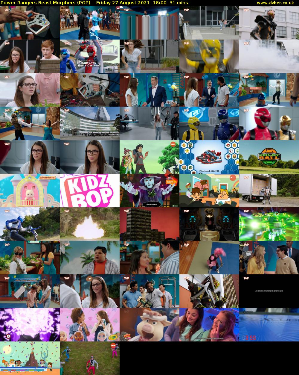 Power Rangers Beast Morphers (POP) Friday 27 August 2021 18:00 - 18:31