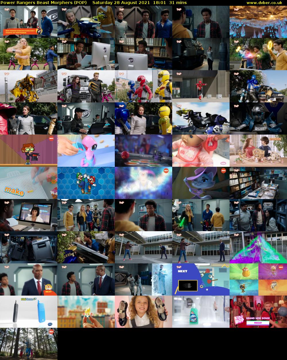 Power Rangers Beast Morphers (POP) Saturday 28 August 2021 18:01 - 18:32