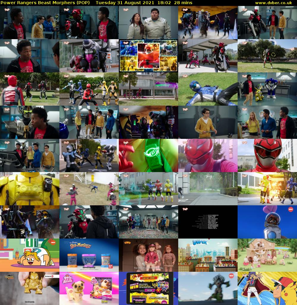 Power Rangers Beast Morphers (POP) Tuesday 31 August 2021 18:02 - 18:30