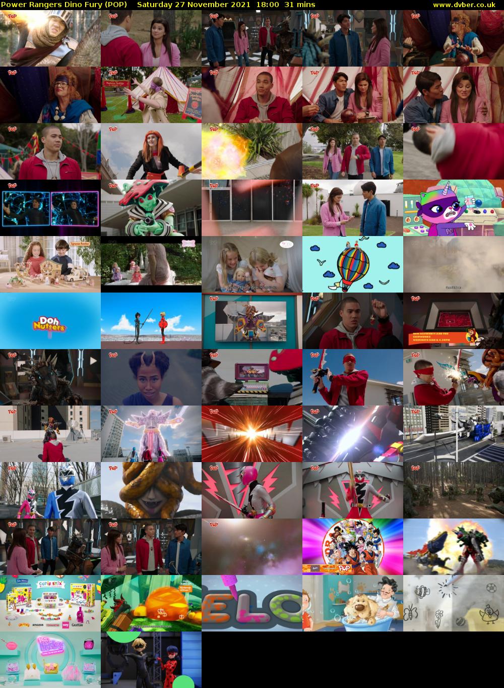 Power Rangers Dino Fury (POP) Saturday 27 November 2021 18:00 - 18:31