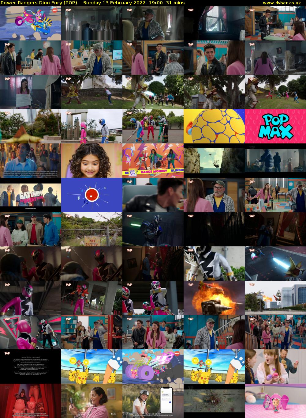 Power Rangers Dino Fury (POP) Sunday 13 February 2022 19:00 - 19:31