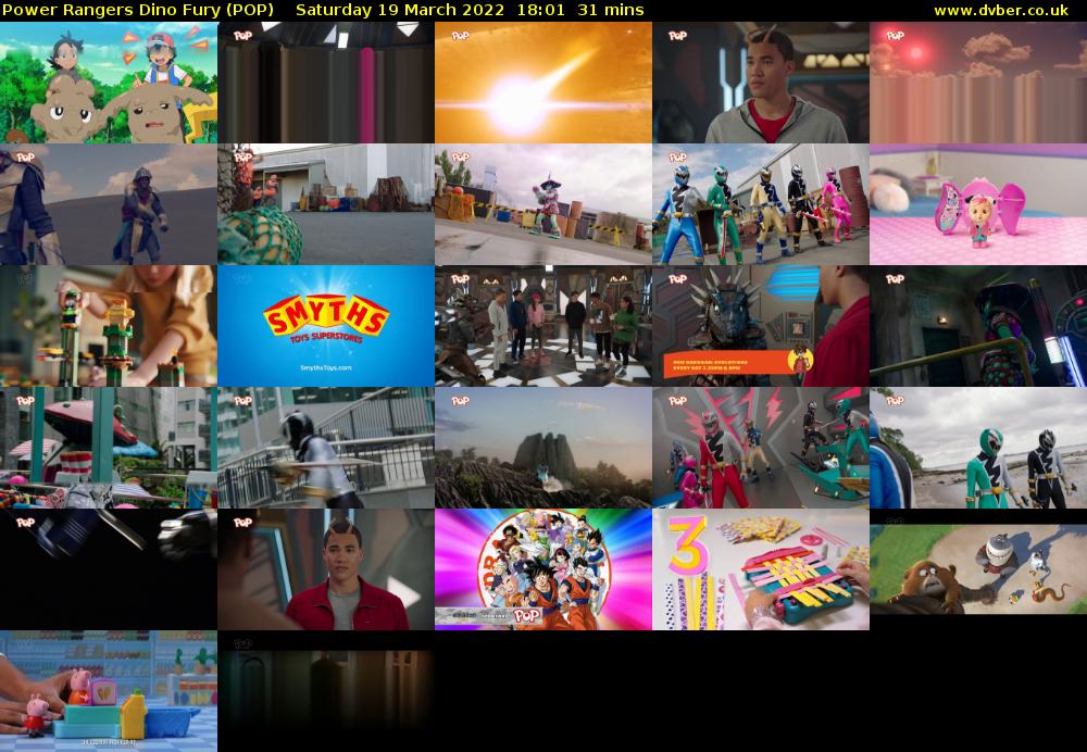 Power Rangers Dino Fury (POP) Saturday 19 March 2022 18:01 - 18:32