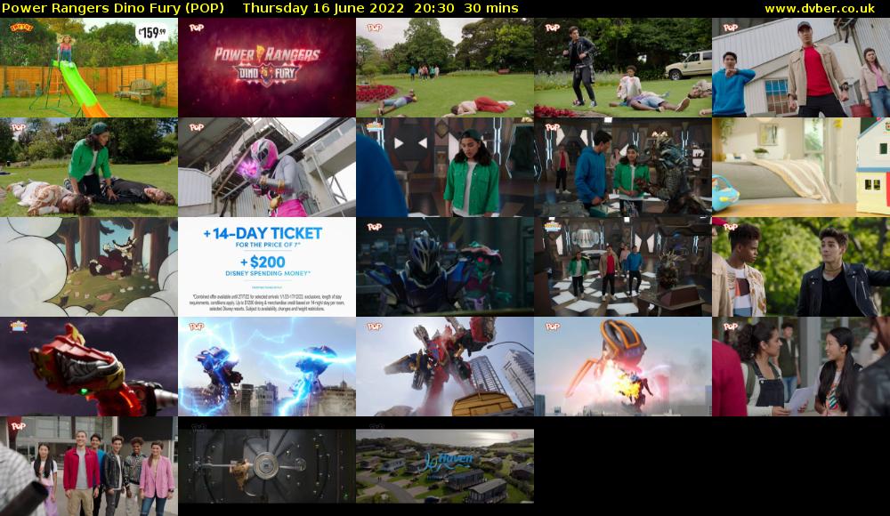 Power Rangers Dino Fury (POP) Thursday 16 June 2022 20:30 - 21:00