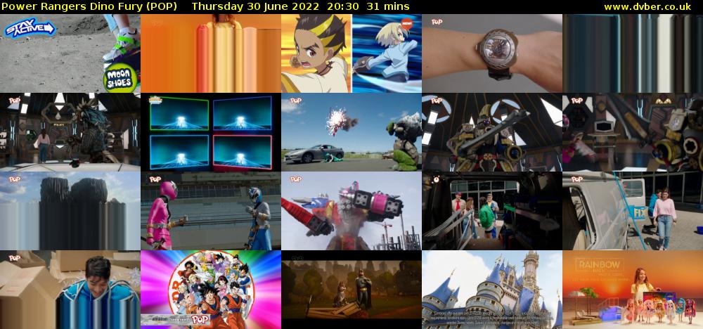 Power Rangers Dino Fury (POP) Thursday 30 June 2022 20:30 - 21:01