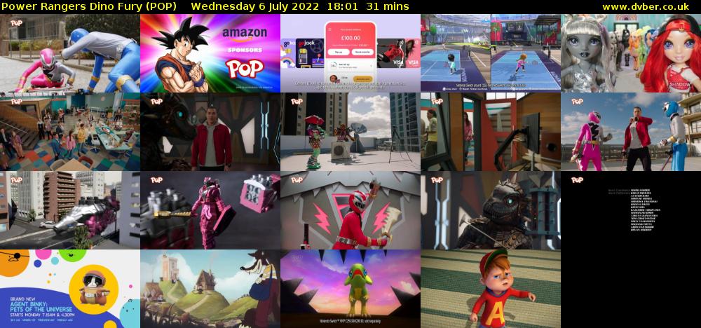 Power Rangers Dino Fury (POP) Wednesday 6 July 2022 18:01 - 18:32