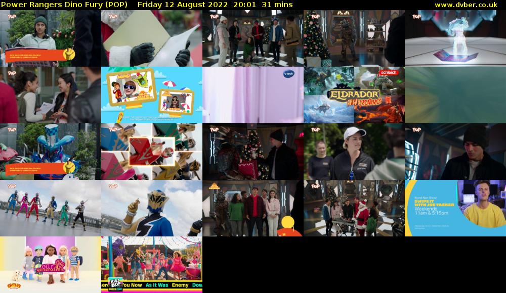 Power Rangers Dino Fury (POP) Friday 12 August 2022 20:01 - 20:32