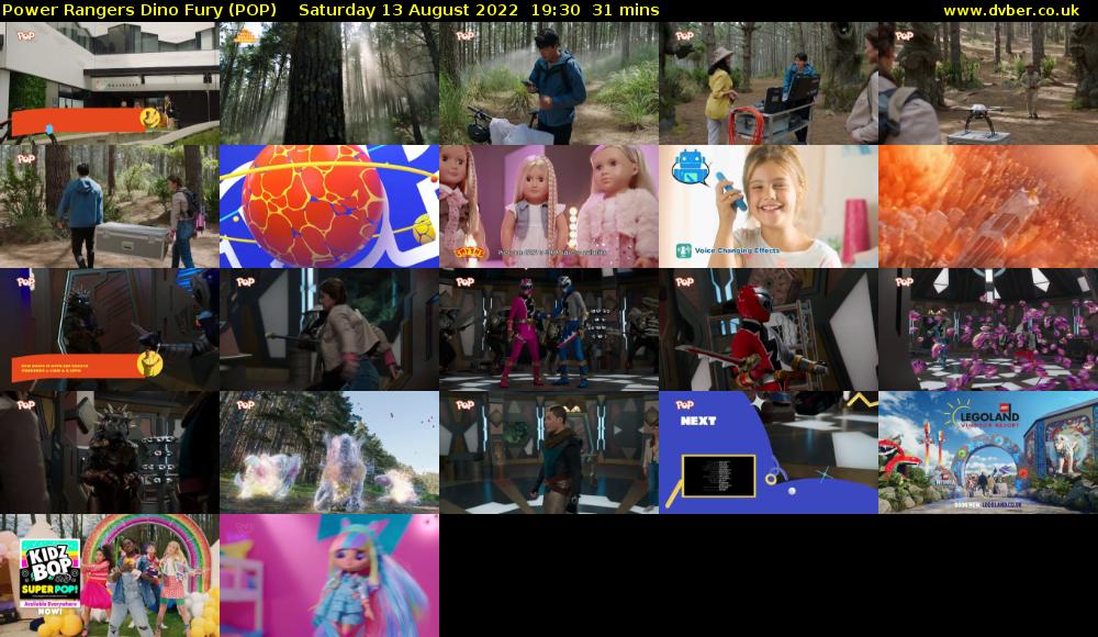 Power Rangers Dino Fury (POP) Saturday 13 August 2022 19:30 - 20:01