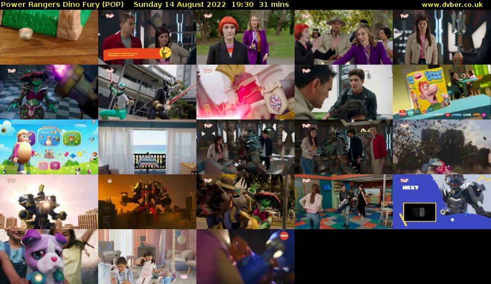 Power Rangers Dino Fury (POP) Sunday 14 August 2022 19:30 - 20:01