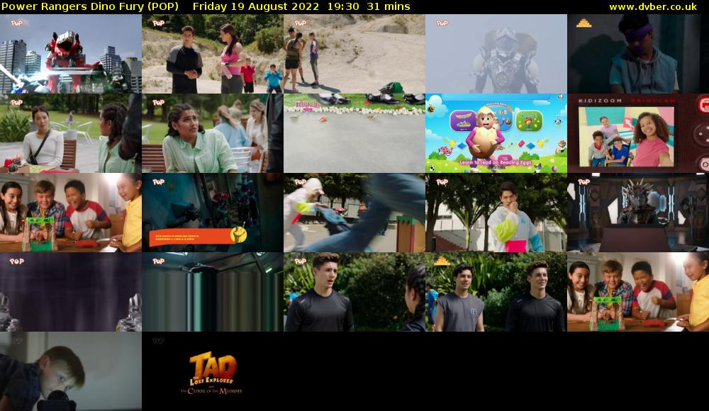 Power Rangers Dino Fury (POP) Friday 19 August 2022 19:30 - 20:01