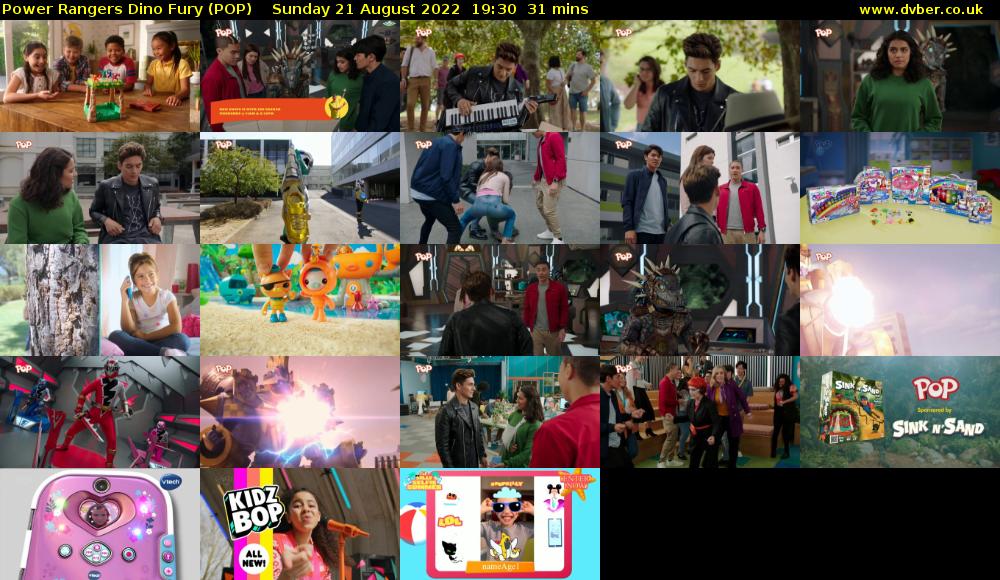 Power Rangers Dino Fury (POP) Sunday 21 August 2022 19:30 - 20:01