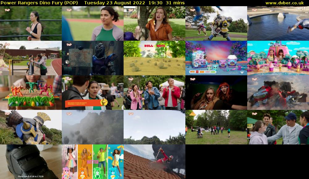 Power Rangers Dino Fury (POP) Tuesday 23 August 2022 19:30 - 20:01