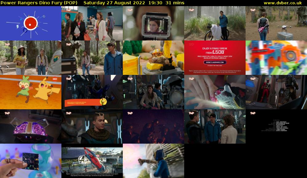 Power Rangers Dino Fury (POP) Saturday 27 August 2022 19:30 - 20:01