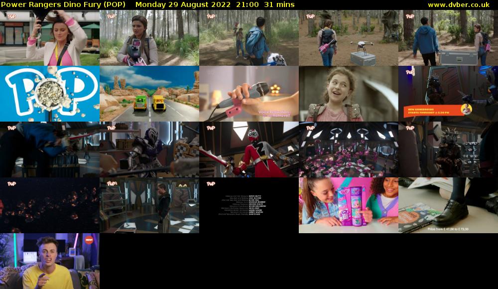 Power Rangers Dino Fury (POP) Monday 29 August 2022 21:00 - 21:31