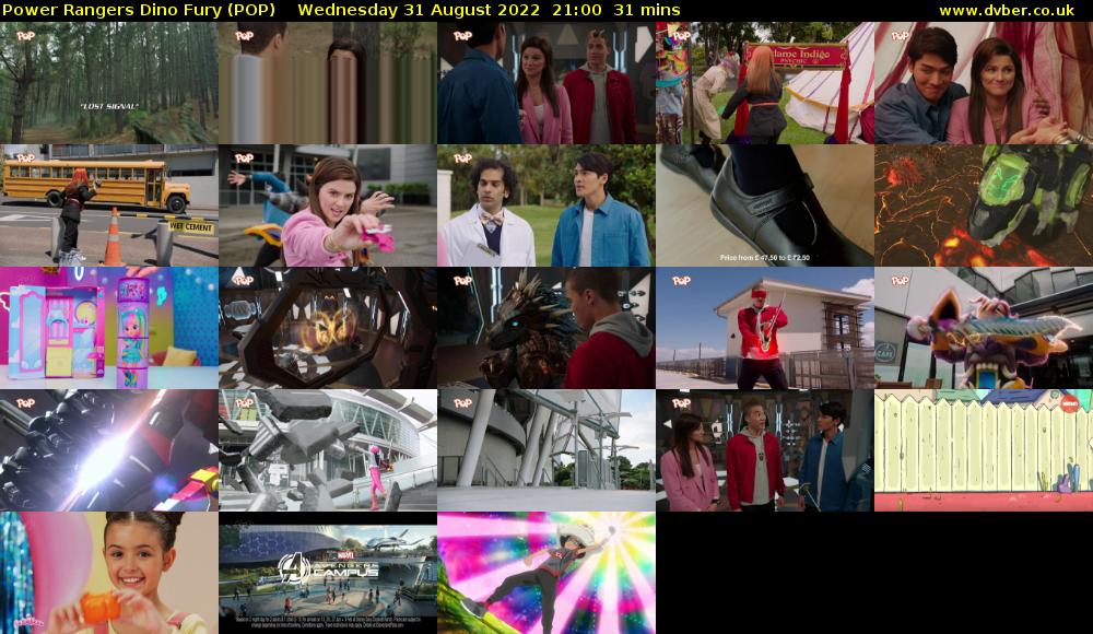 Power Rangers Dino Fury (POP) Wednesday 31 August 2022 21:00 - 21:31