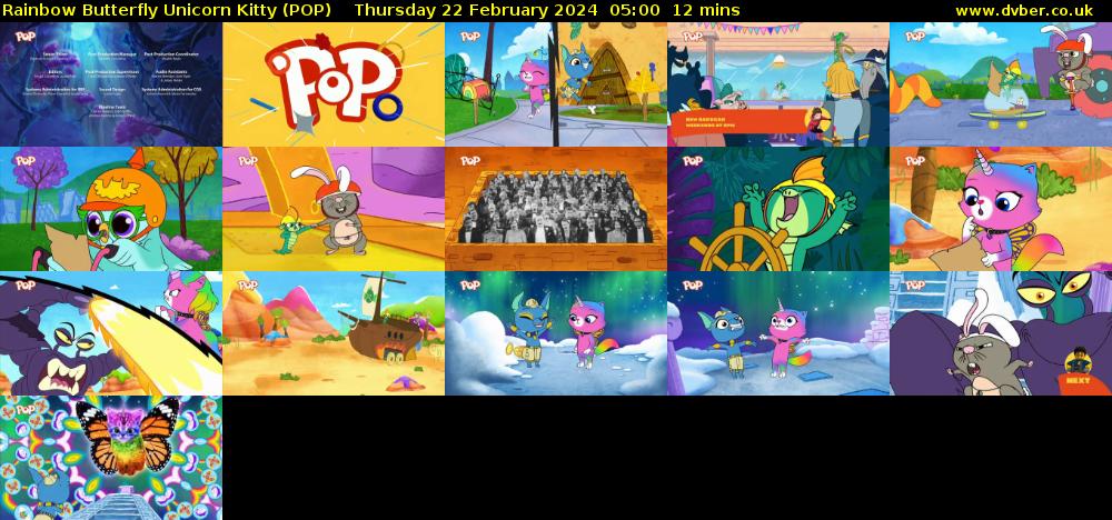 Rainbow Butterfly Unicorn Kitty (POP) Thursday 22 February 2024 05:00 - 05:12
