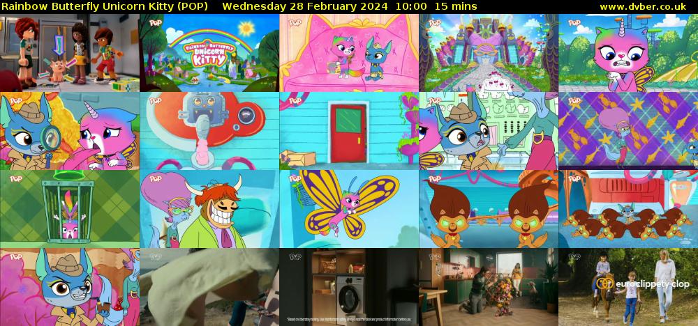 Rainbow Butterfly Unicorn Kitty (POP) Wednesday 28 February 2024 10:00 - 10:15