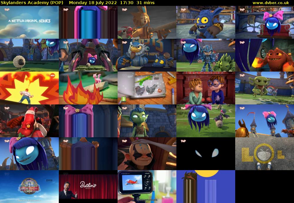 Skylanders Academy (POP) Monday 18 July 2022 17:30 - 18:01