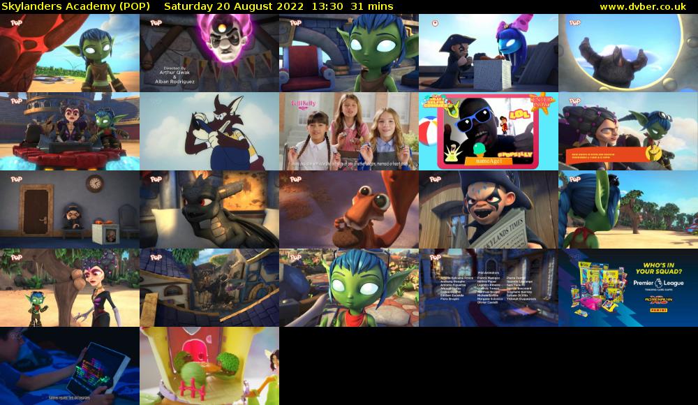 Skylanders Academy (POP) Saturday 20 August 2022 13:30 - 14:01