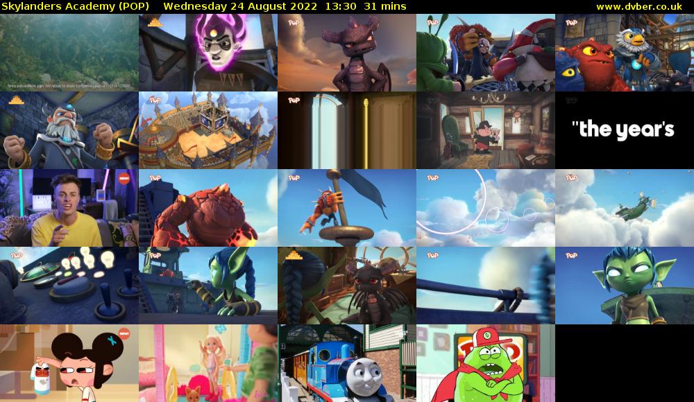 Skylanders Academy (POP) Wednesday 24 August 2022 13:30 - 14:01