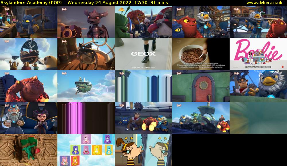 Skylanders Academy (POP) Wednesday 24 August 2022 17:30 - 18:01
