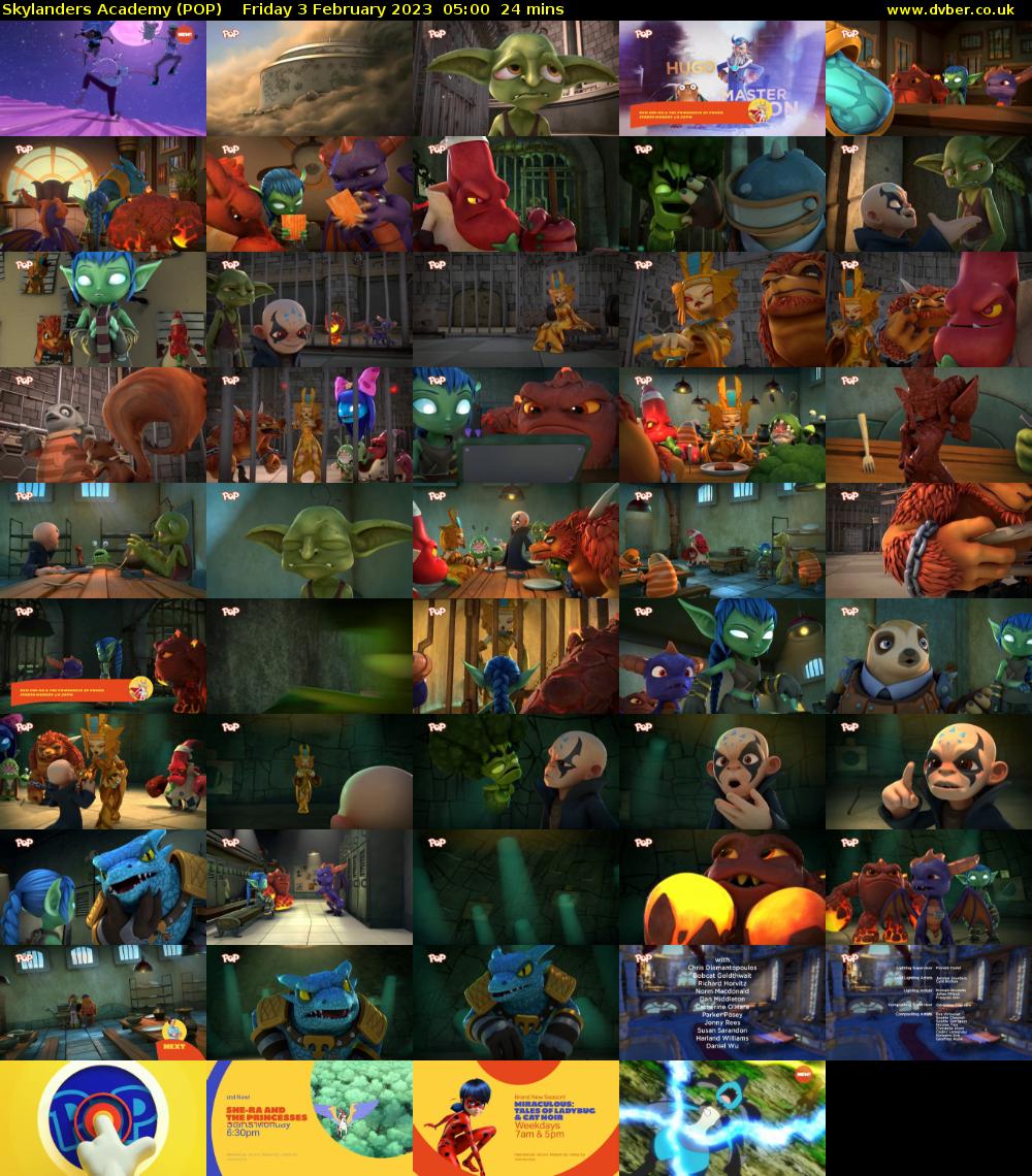 Skylanders Academy (POP) Friday 3 February 2023 05:00 - 05:24