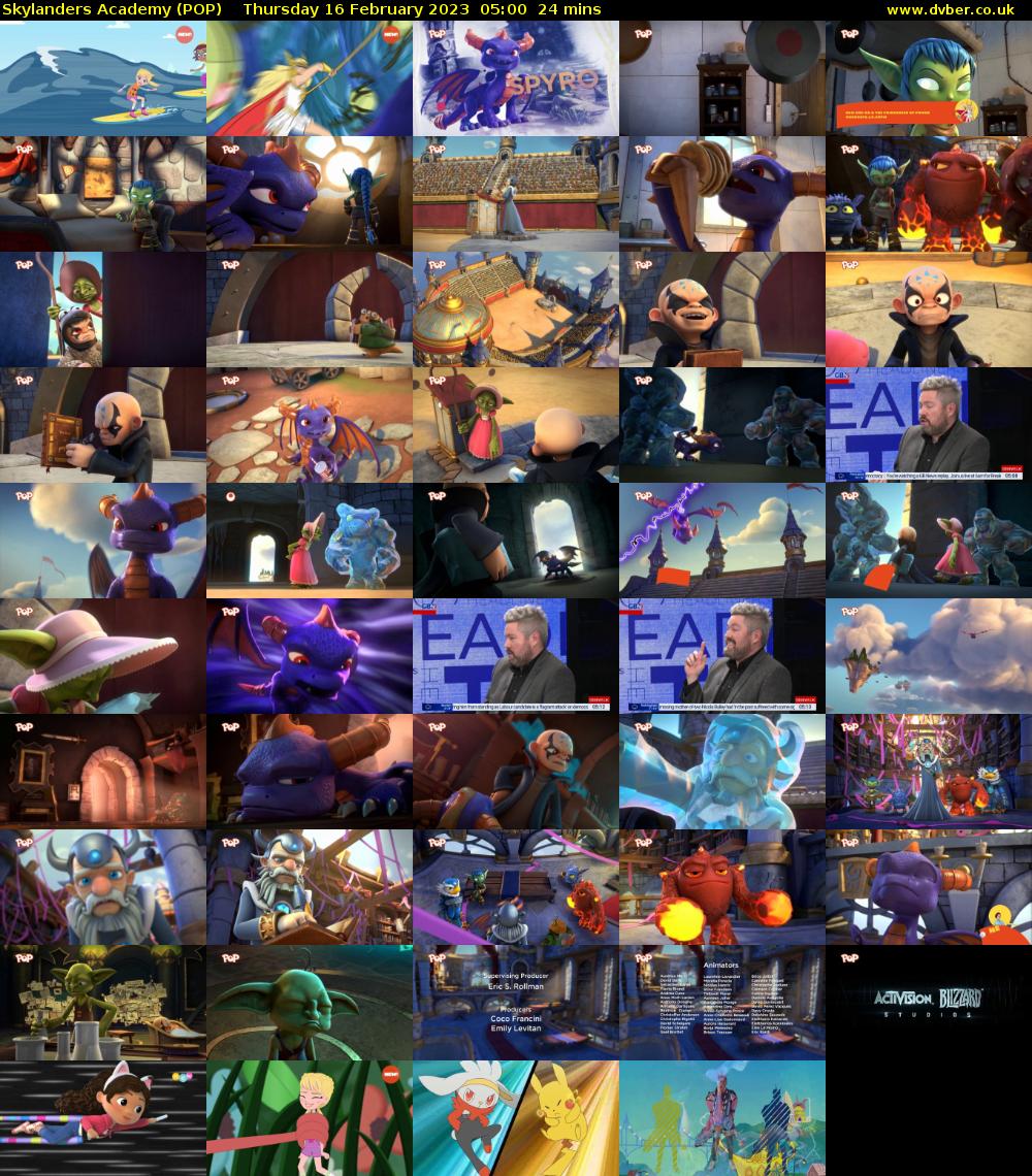 Skylanders Academy (POP) Thursday 16 February 2023 05:00 - 05:24