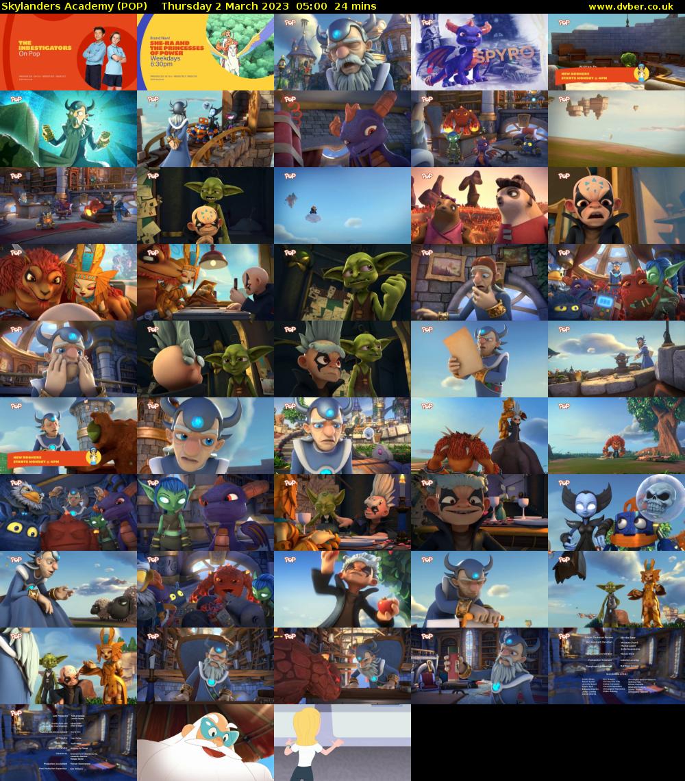 Skylanders Academy (POP) Thursday 2 March 2023 05:00 - 05:24