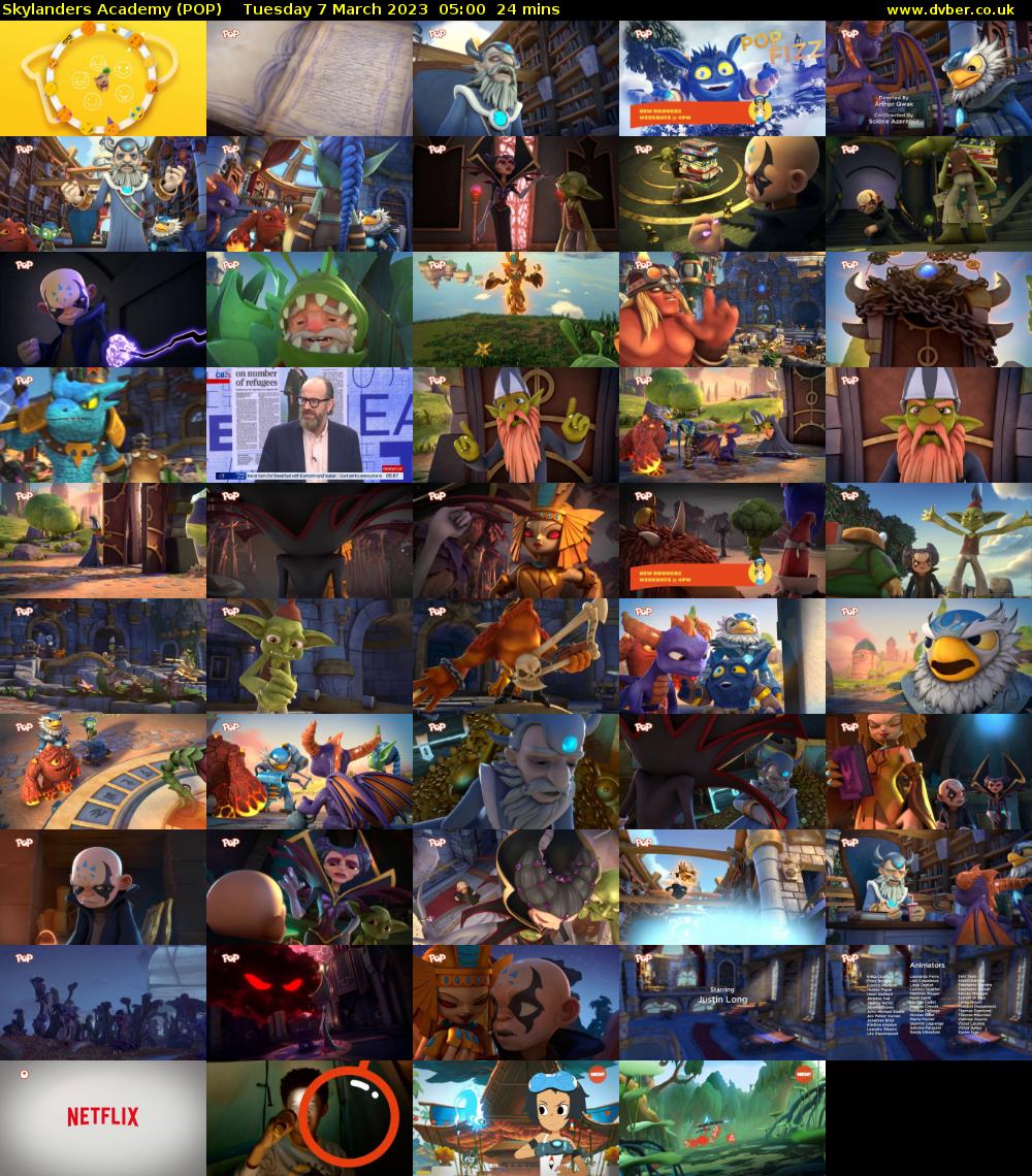 Skylanders Academy (POP) Tuesday 7 March 2023 05:00 - 05:24