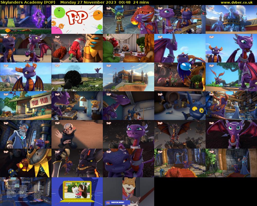 Skylanders Academy (POP) Monday 27 November 2023 00:48 - 01:12