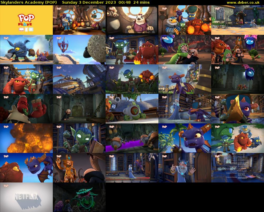 Skylanders Academy (POP) Sunday 3 December 2023 00:48 - 01:12