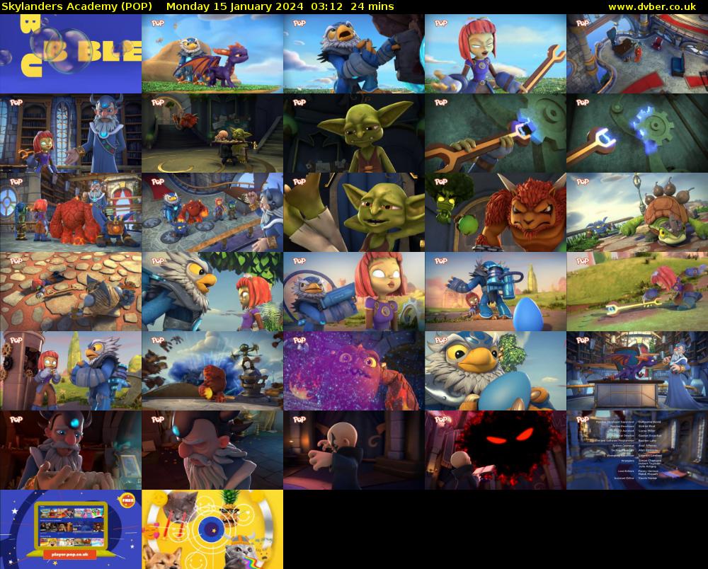 Skylanders Academy (POP) Monday 15 January 2024 03:12 - 03:36