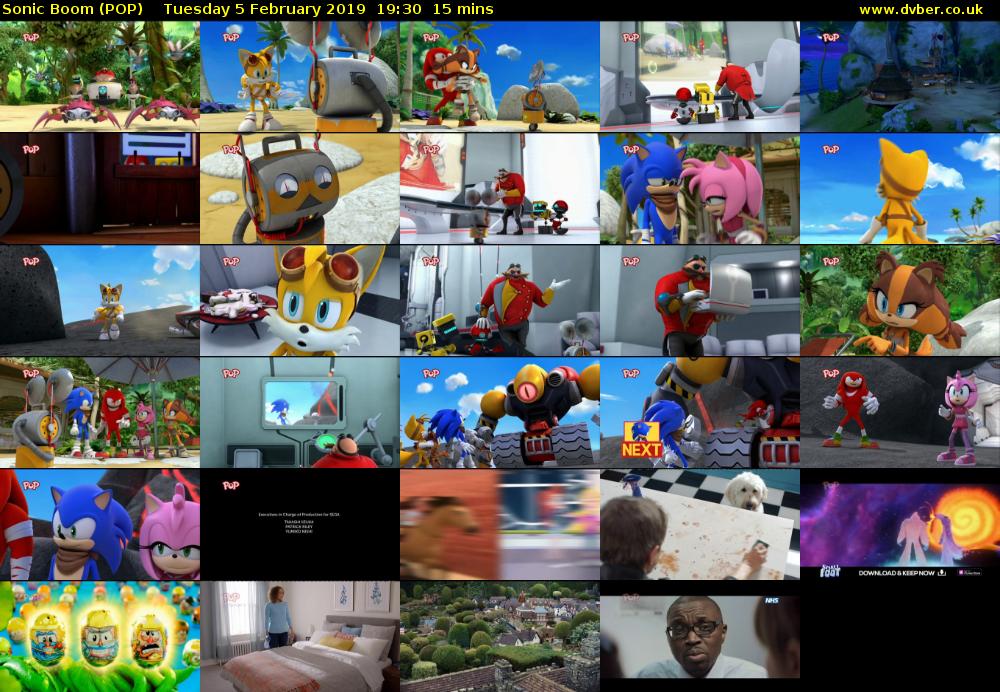 Sonic Boom (POP) Tuesday 5 February 2019 19:30 - 19:45