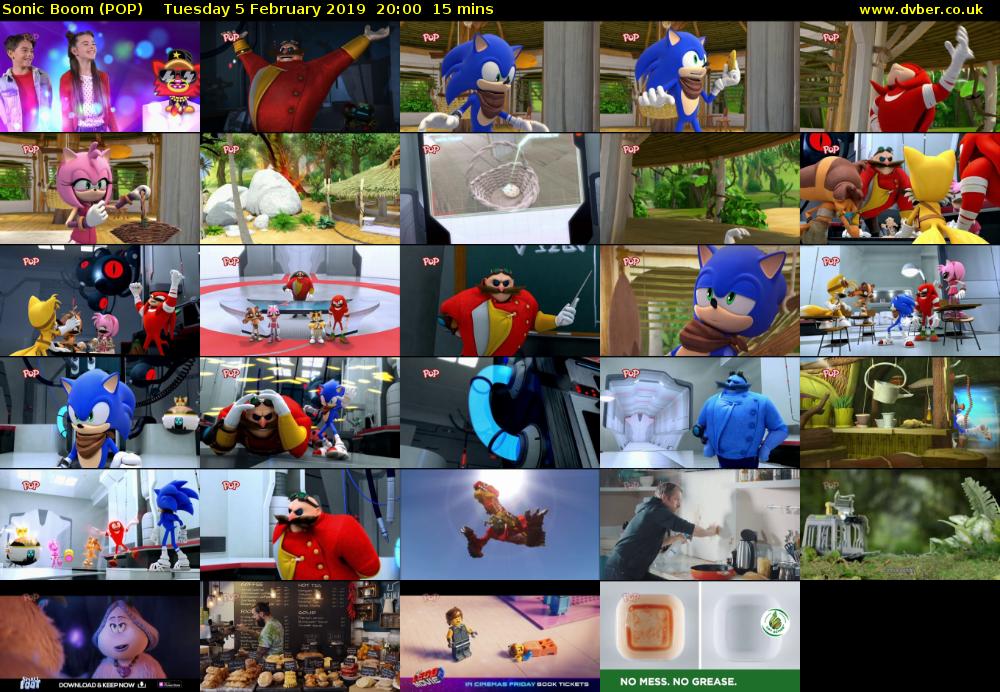 Sonic Boom (POP) Tuesday 5 February 2019 20:00 - 20:15