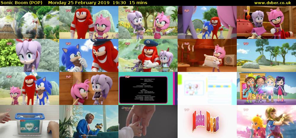 Sonic Boom (POP) Monday 25 February 2019 19:30 - 19:45