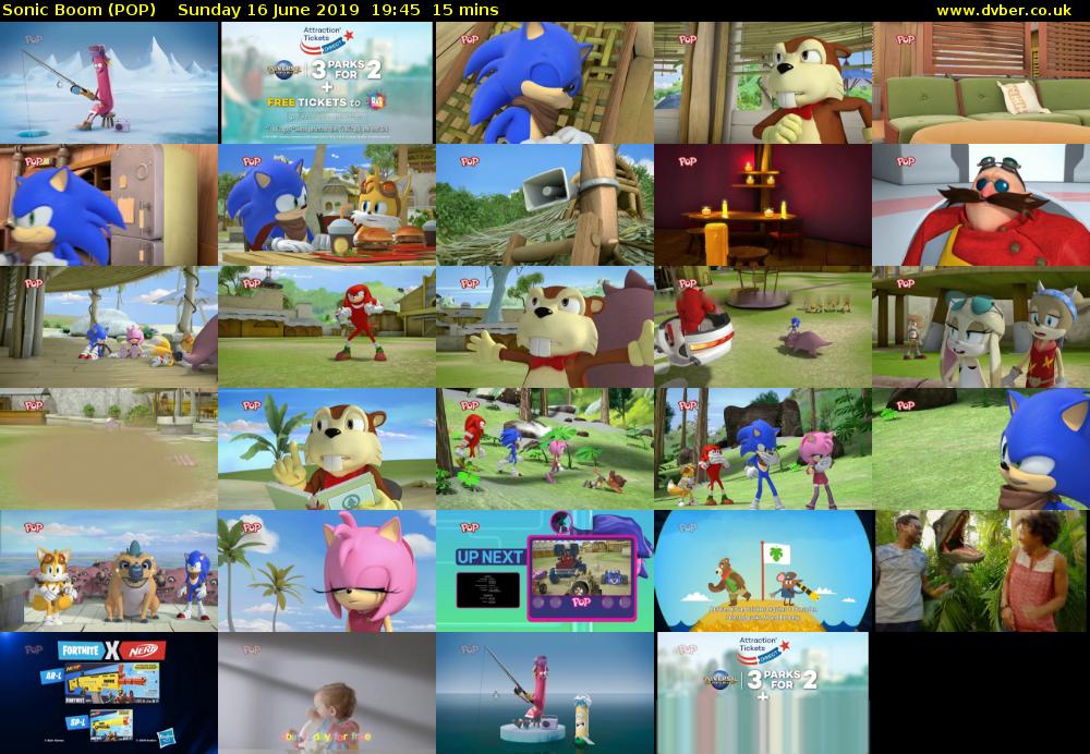 Sonic Boom (POP) Sunday 16 June 2019 19:45 - 20:00
