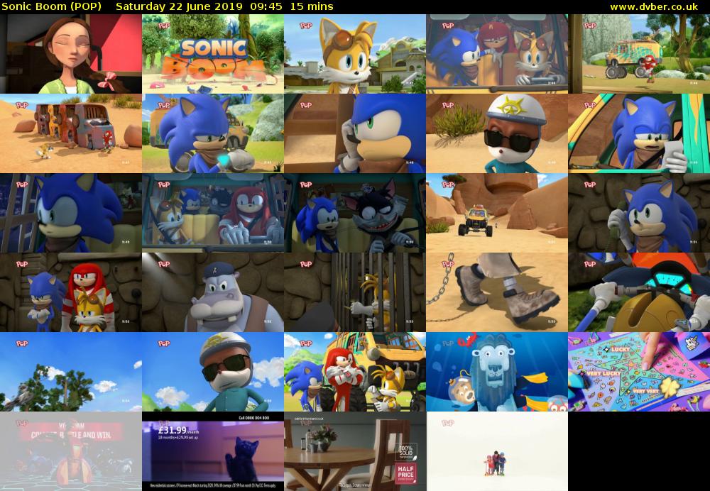Sonic Boom (POP) Saturday 22 June 2019 09:45 - 10:00