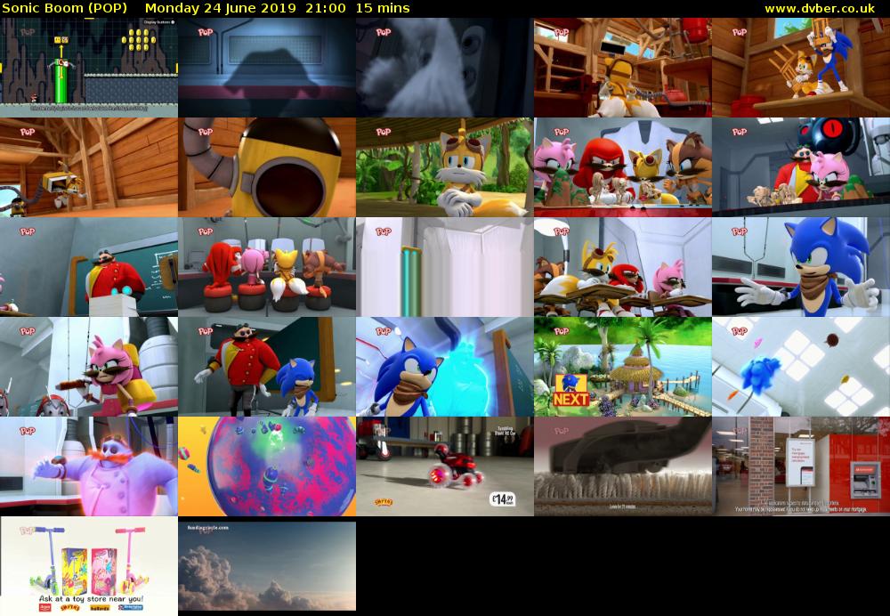 Sonic Boom (POP) Monday 24 June 2019 21:00 - 21:15