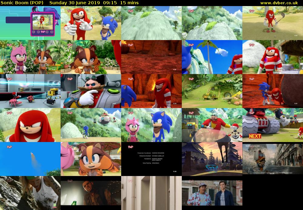 Sonic Boom (POP) Sunday 30 June 2019 09:15 - 09:30