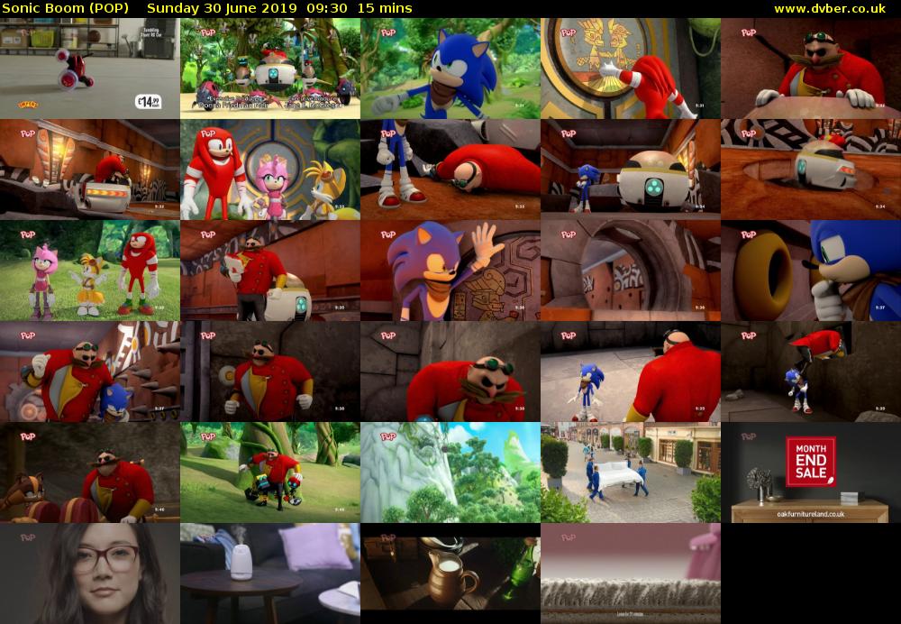 Sonic Boom (POP) Sunday 30 June 2019 09:30 - 09:45