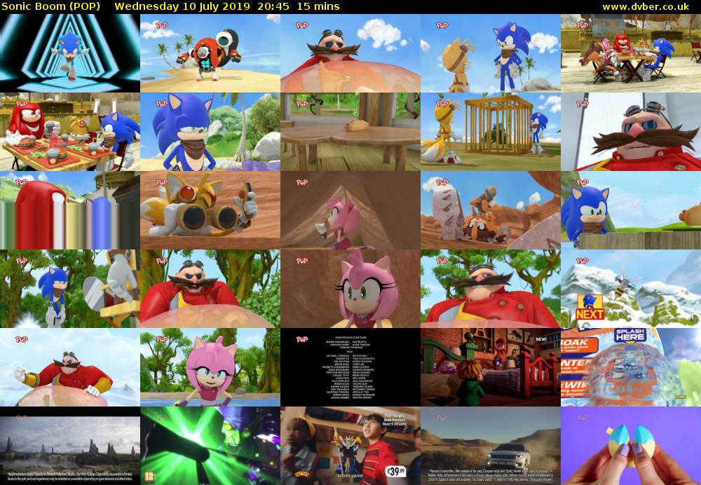 Sonic Boom (POP) Wednesday 10 July 2019 20:45 - 21:00