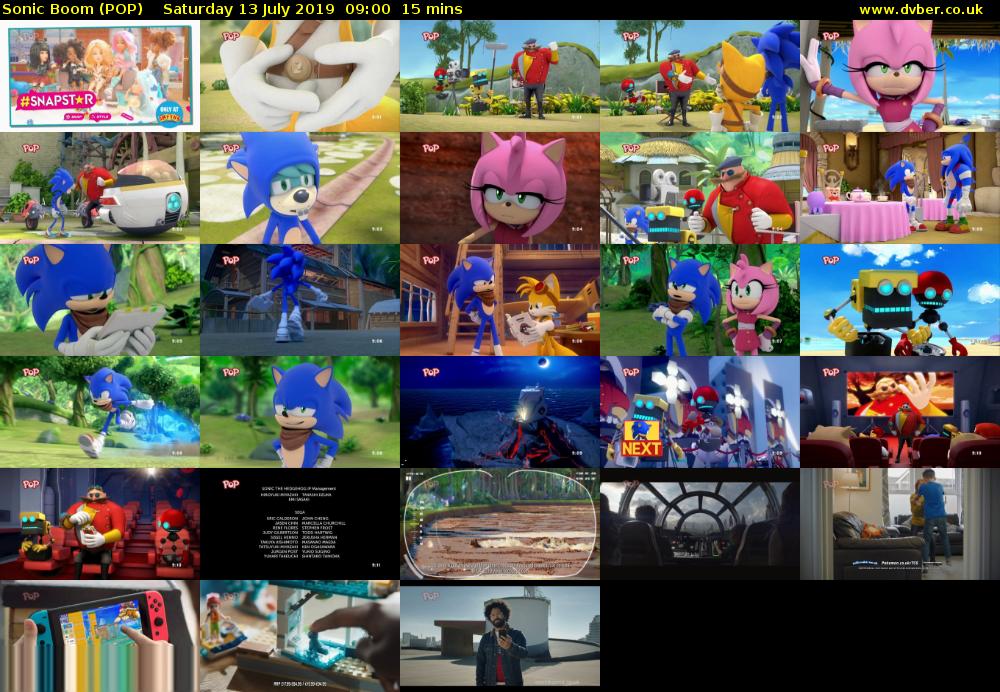 Sonic Boom (POP) Saturday 13 July 2019 09:00 - 09:15