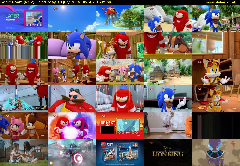 Sonic Boom (POP) Saturday 13 July 2019 09:45 - 10:00