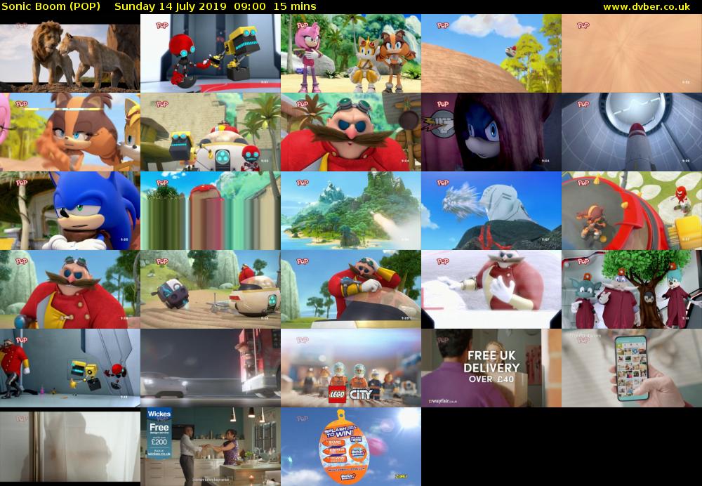 Sonic Boom (POP) Sunday 14 July 2019 09:00 - 09:15
