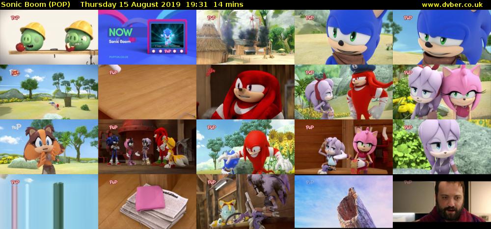 Sonic Boom (POP) Thursday 15 August 2019 19:31 - 19:45