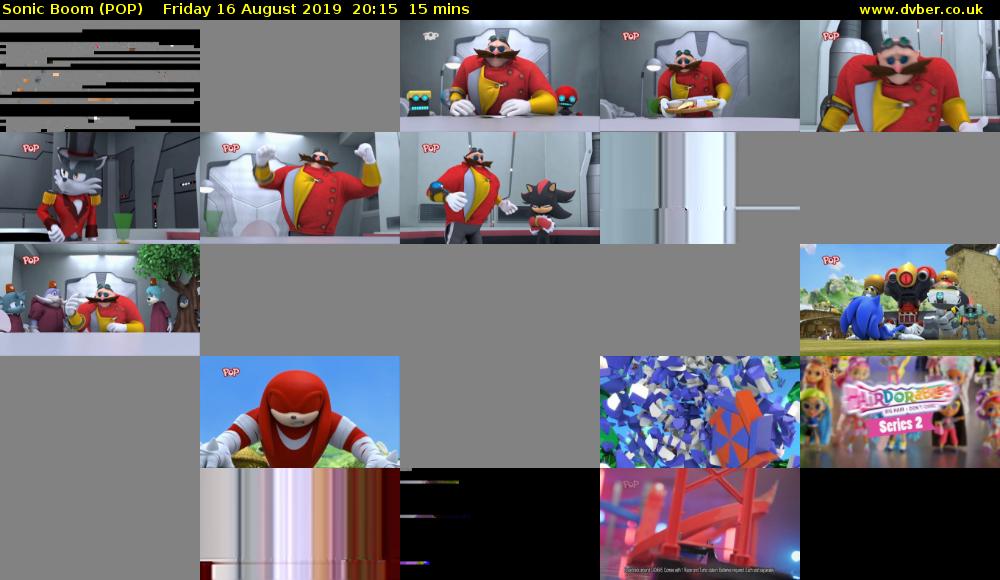 Sonic Boom (POP) Friday 16 August 2019 20:15 - 20:30