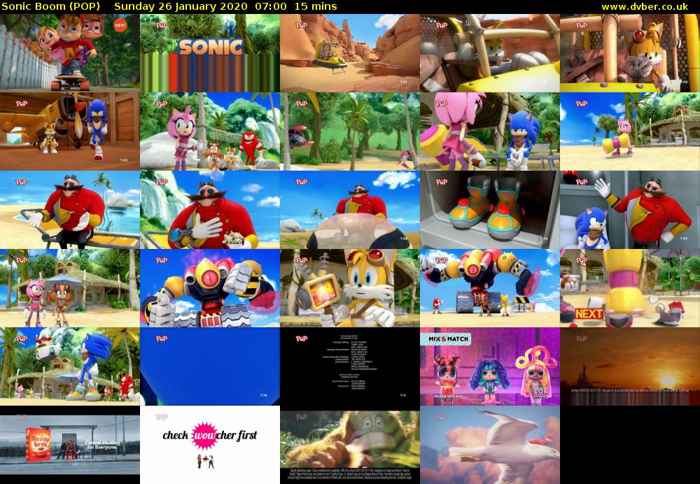 Sonic Boom (POP) Sunday 26 January 2020 07:00 - 07:15